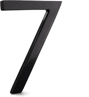 Montague Metal Products MHN-08-F-BK1-7 Floating House Number, 8" x 5.88" x 0.375", Black