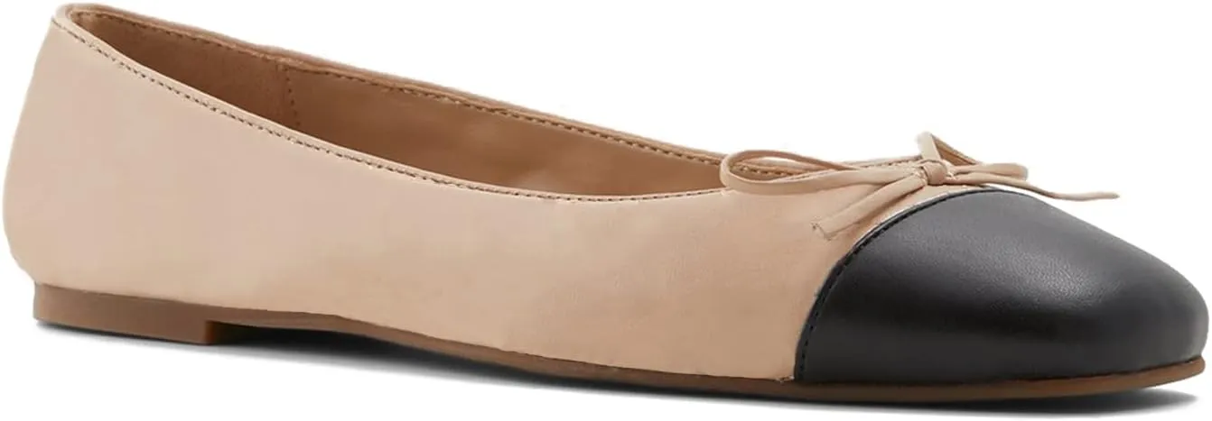 MOOMMO Women Cap Toe Flats Bow Slip On Ballet Flats Comfort Quilted Colorblock Flat Shoes Round Toe Flat Heel Dress Shoes Office Ladies Party Chic Driver Flats Casual 4-11 M US