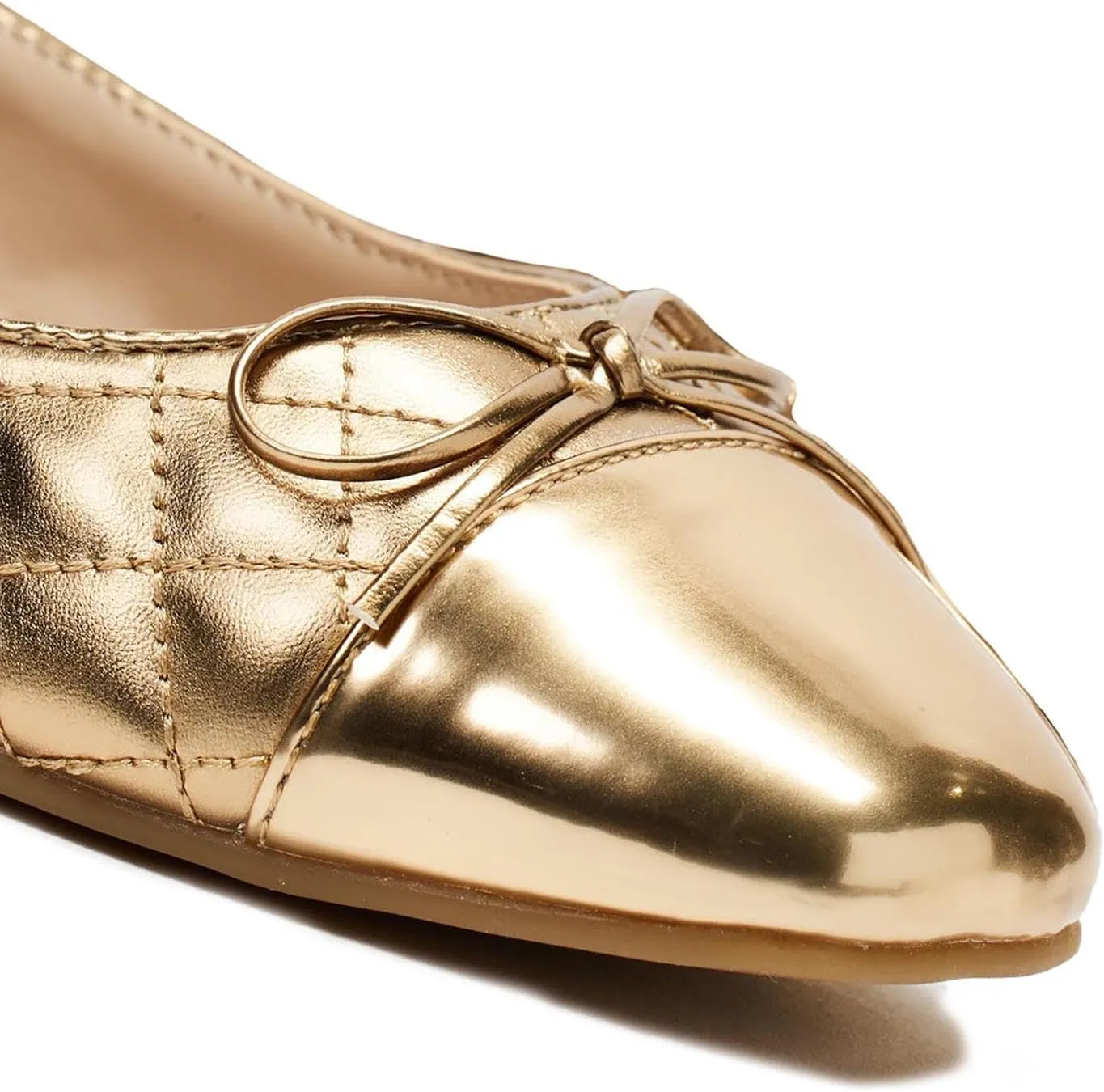 MOOMMO Women Cap Toe Flats Bow Slip On Ballet Flats Comfort Quilted Colorblock Flat Shoes Round Toe Flat Heel Dress Shoes Office Ladies Party Chic Driver Flats Casual 4-11 M US