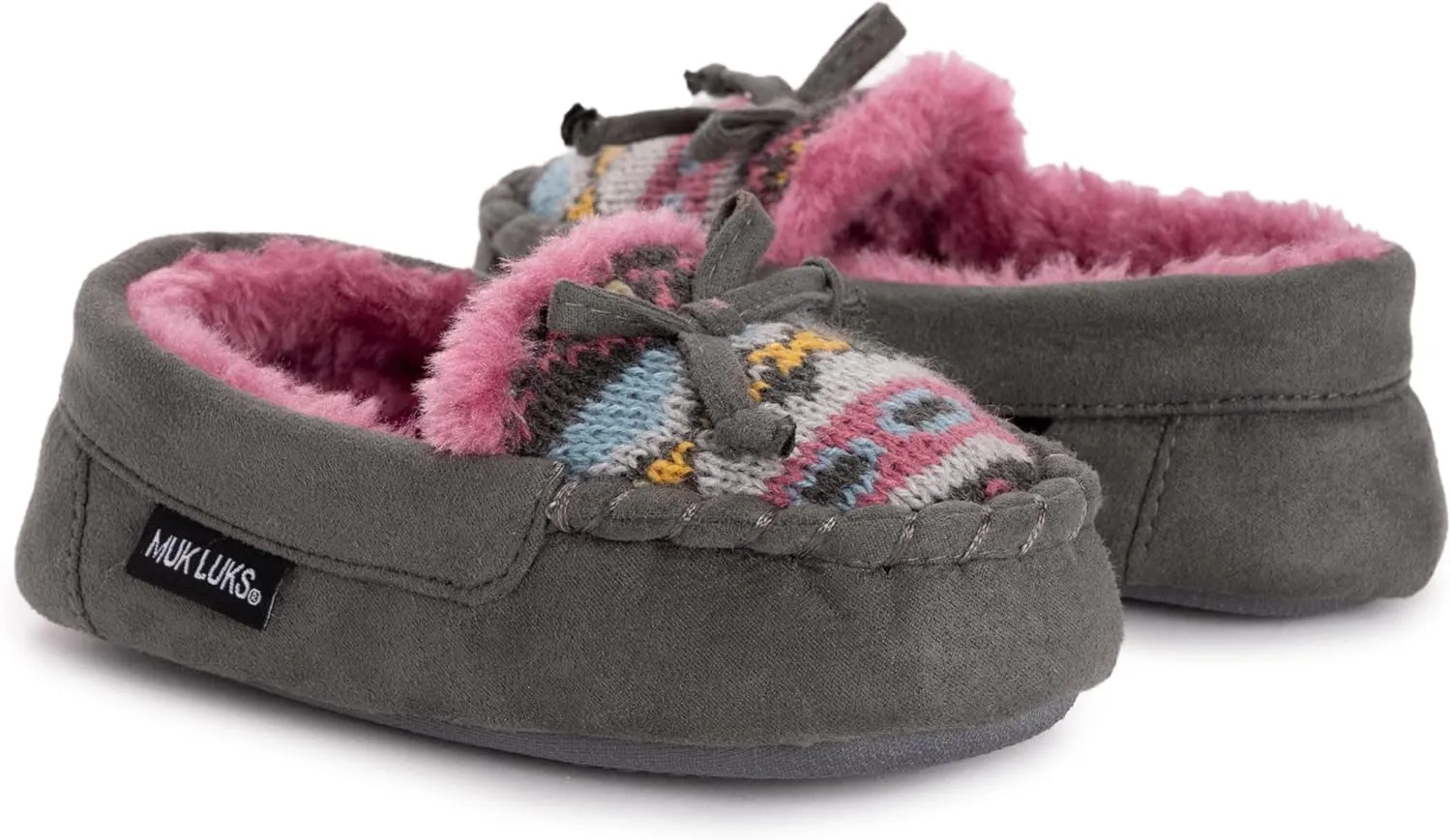 MUK LUKS Unisex-Child Patterned Moccasins