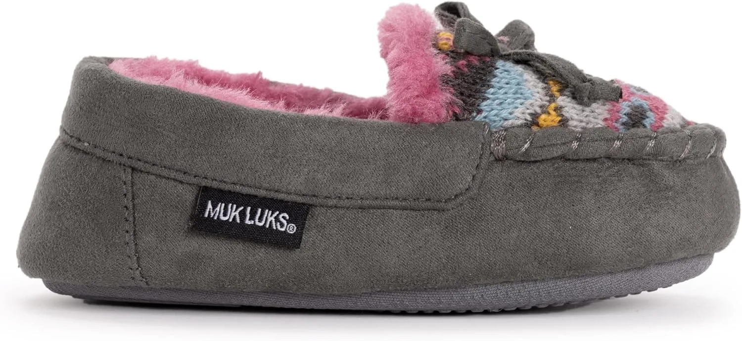 MUK LUKS Unisex-Child Patterned Moccasins