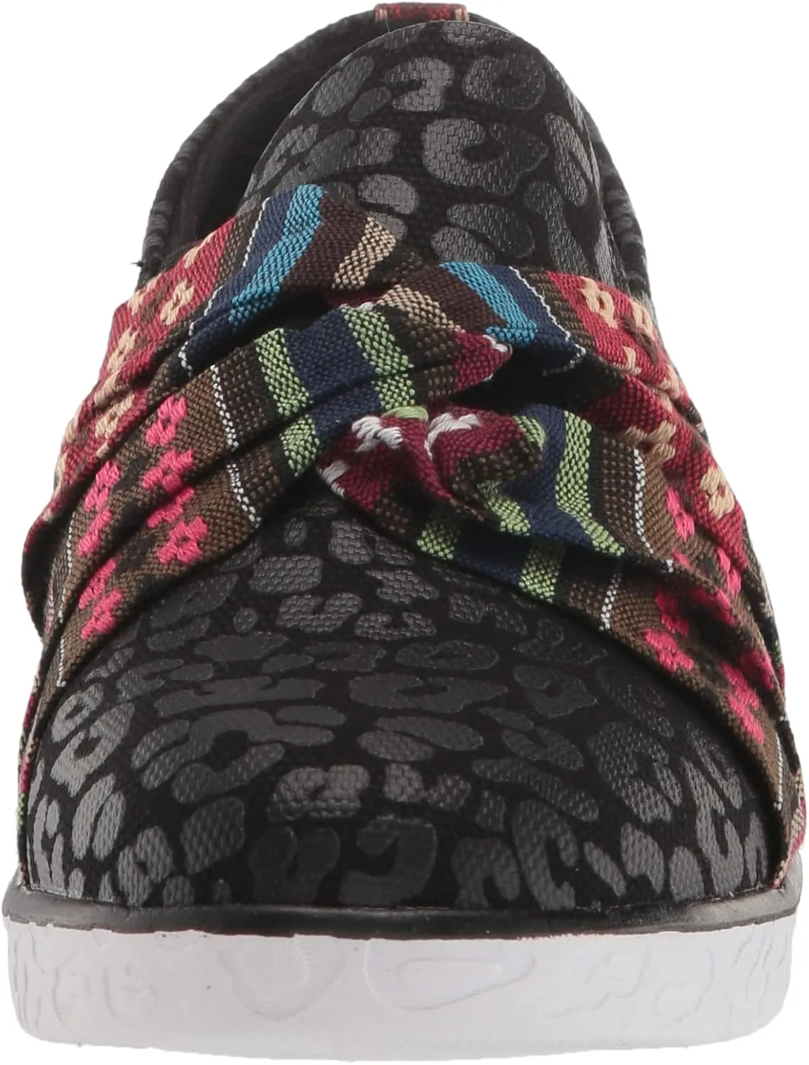 MUK LUKS Women's Boardwalk Steppingout-Black Leopard Loafer