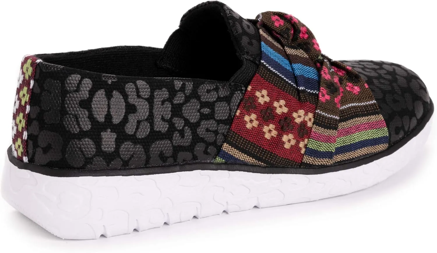MUK LUKS Women's Boardwalk Steppingout-Black Leopard Loafer