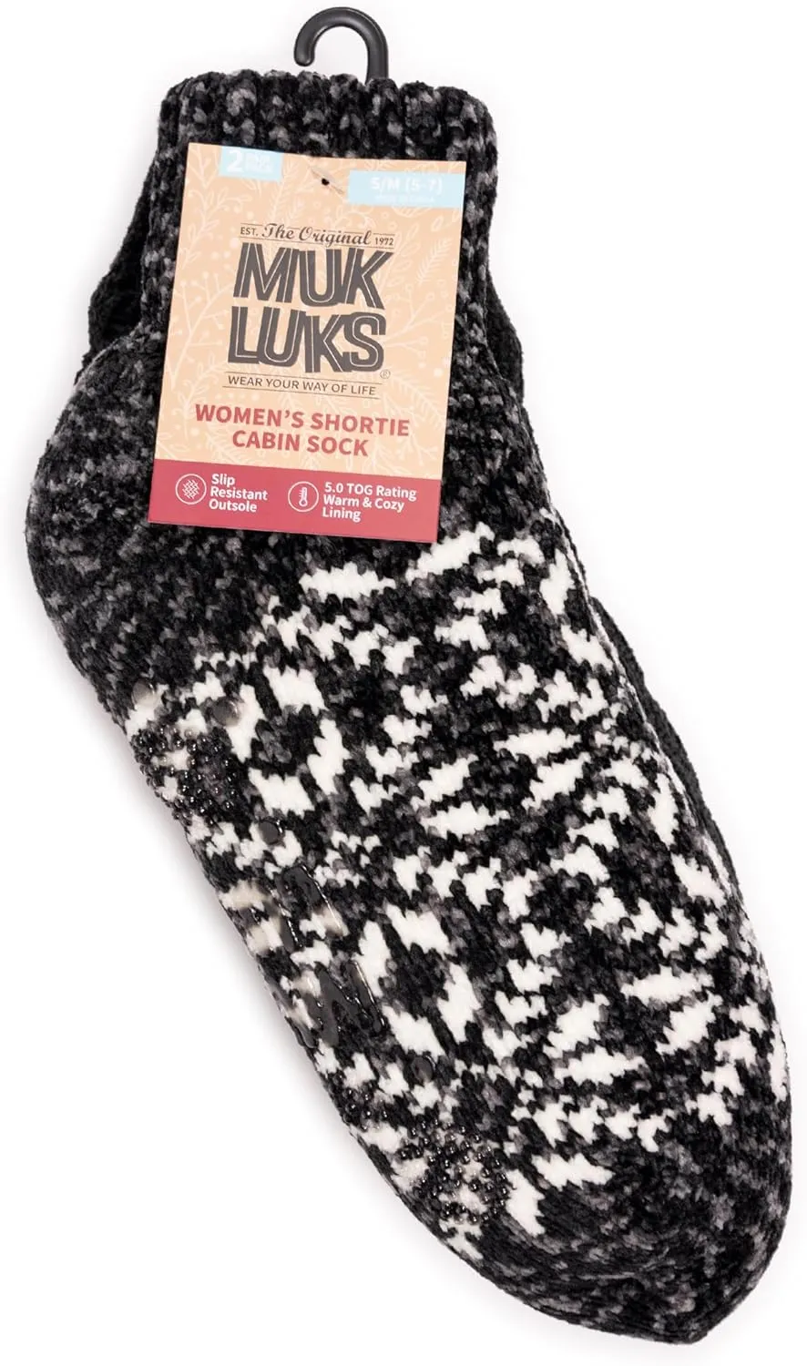 MUK LUKS Women's Chenille Cabin Socks (2 Pair Pack)