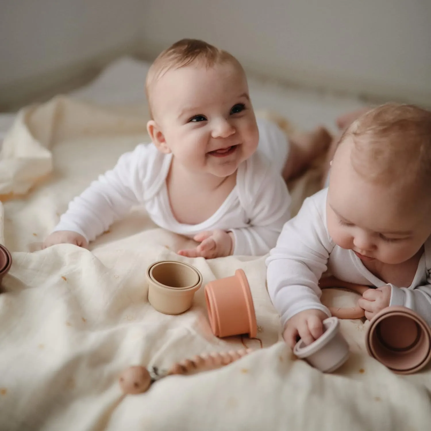 mushie Muslin Baby Swaddle Blanket | 100% Organic Cotton (Sun)