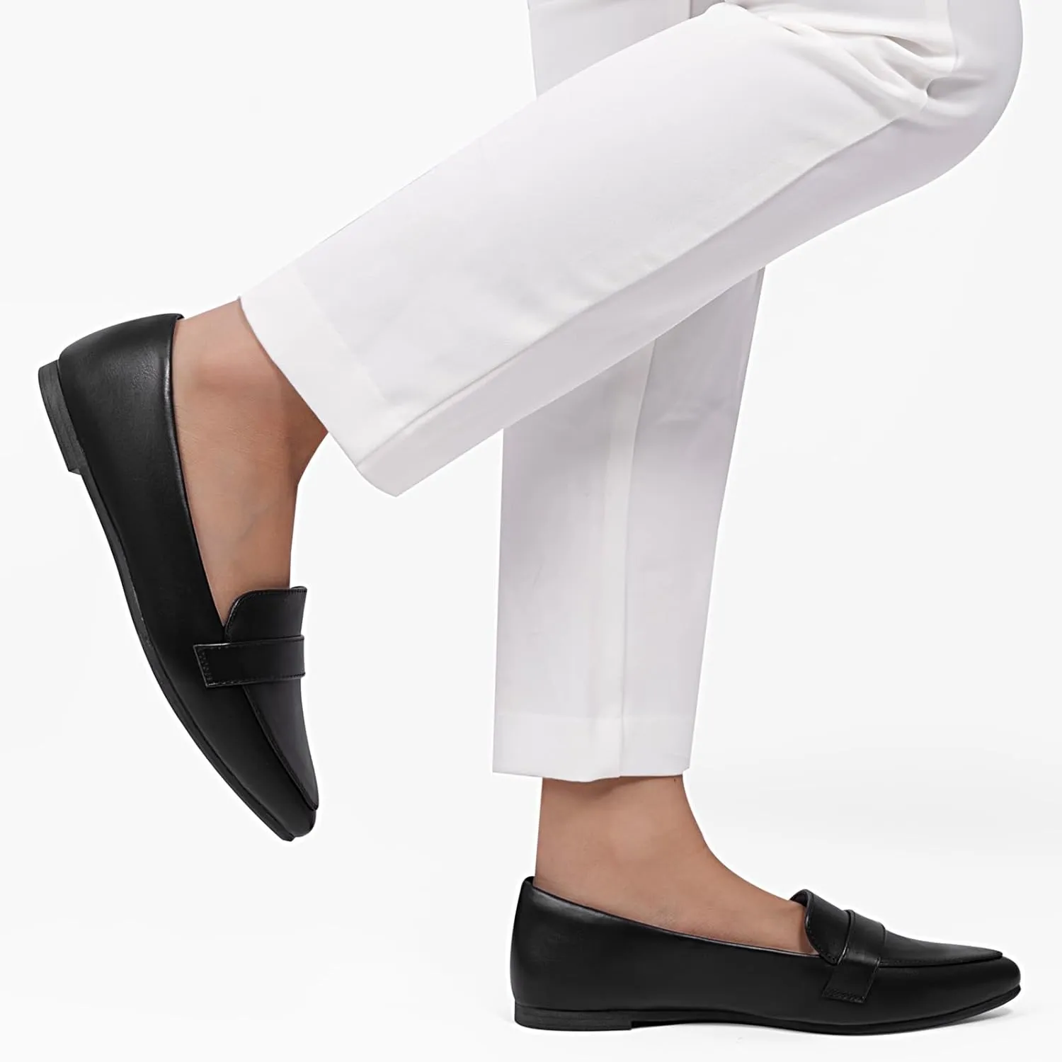 MUSSHOE Women's Flats, Comfortable Pointed Toe Flats for Women Soft Suede Women's Loafers & Slip-ons for Work Dating and Casual