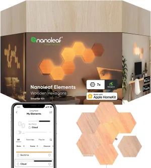 Nanoleaf Elements Wood Look Hexagons (Smarter Kit (7 Panel))