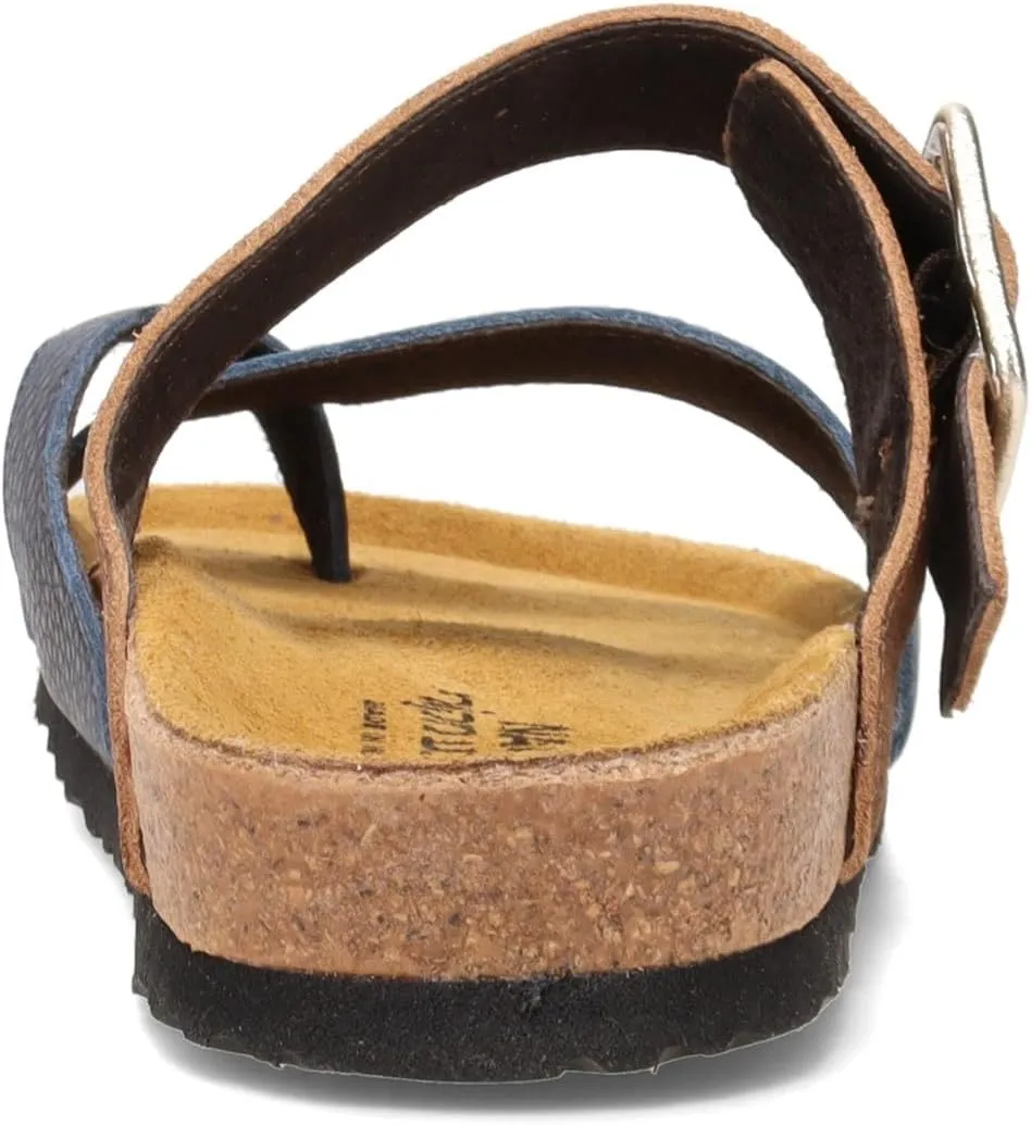 NAOT Footwear Fresno Women’s Toe Loop Slide Sandal with Cork Footbed and Arch Support - Buckle - Comfort and Support – Lightweight and Perfect for Travel – Medium to Wide Fit
