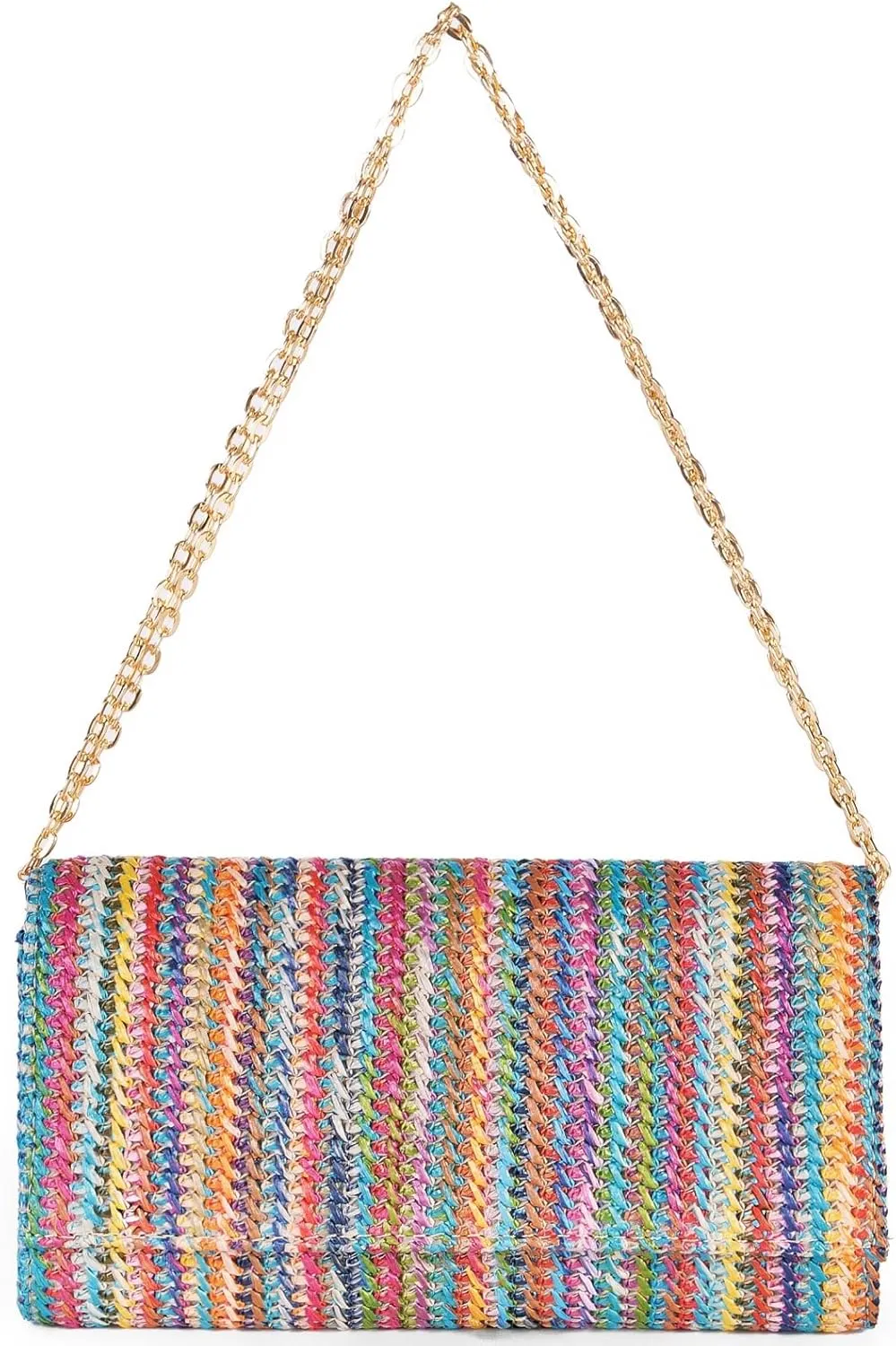 Natural Straw Flat Clutch Women 2025 Boho Purse Top Handle Crossbody Handbag Stylish Woven Envelope Wallet Evening