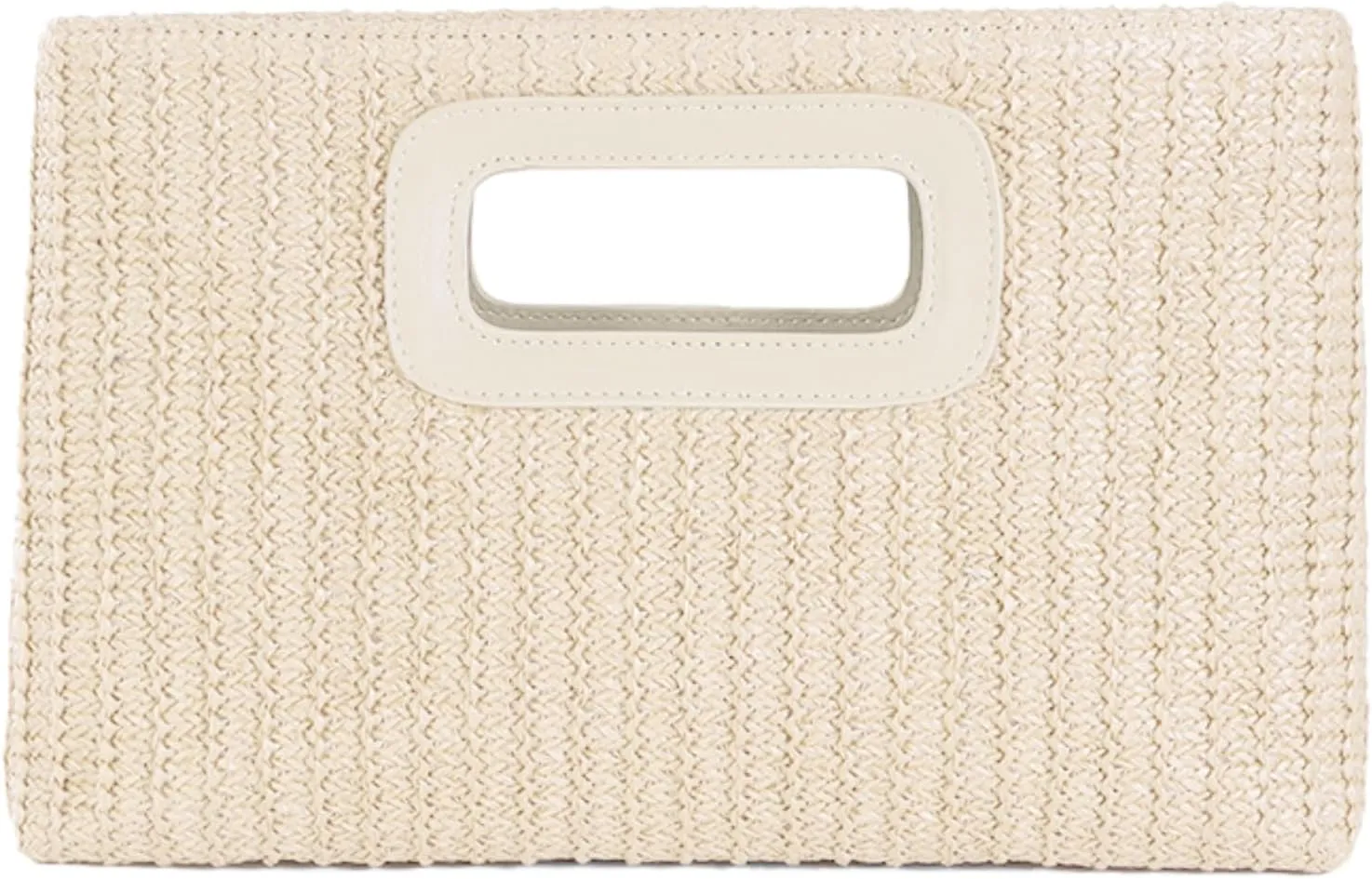 Natural Straw Flat Clutch Women 2025 Boho Purse Top Handle Crossbody Handbag Stylish Woven Envelope Wallet Evening