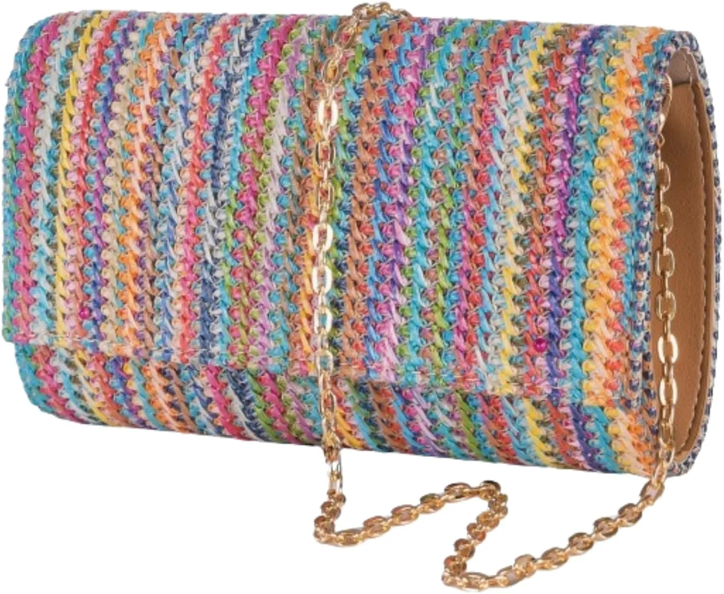Natural Straw Flat Clutch Women 2025 Boho Purse Top Handle Crossbody Handbag Stylish Woven Envelope Wallet Evening