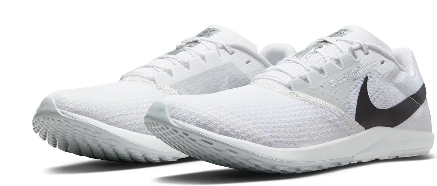 Nike Rival Waffle 6 Road and Cross-Country Racing Shoes (DX7998-100, White/Black-Pure Platinum)