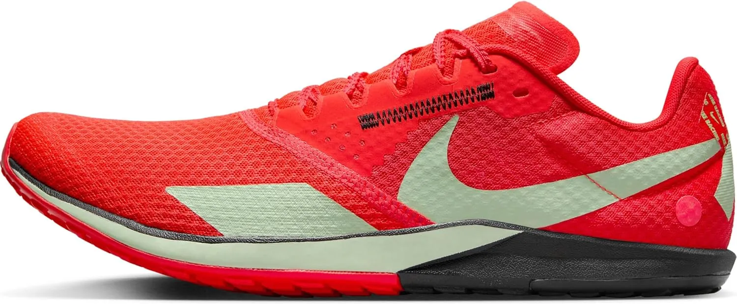 Nike Rival Waffle 6 Road and Cross-Country Racing Shoes (DX7998-600, Bright Crimson/Black/Vapor Green) Size 9.5