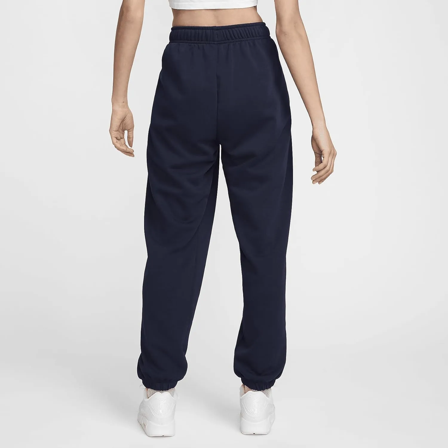 Nike Sportswear Club Fleece Women's Mid-Rise Oversized Sweatpants (DQ5800-451, Obsidian/White)