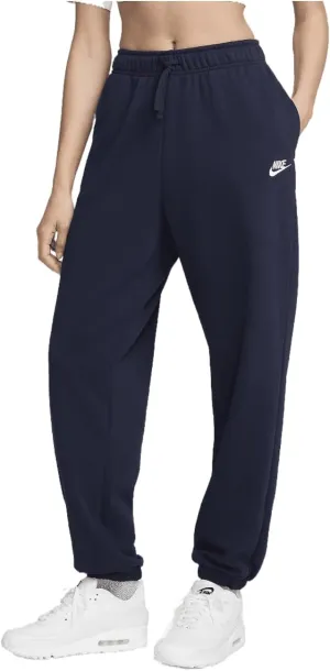 Nike Sportswear Club Fleece Women's Mid-Rise Oversized Sweatpants (DQ5800-451, Obsidian/White)