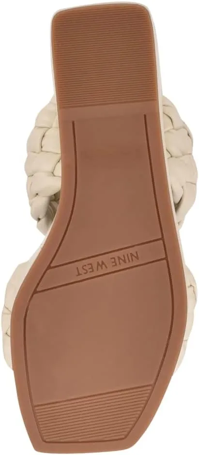 Nine West Women's Nessie Faux Leather Slip-On Wedge Sandal