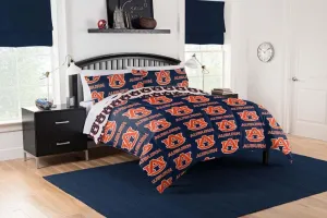 NORTHWEST 1COL-87500-I022-EDC Auburn Tigers Queen Bed in Bag Set