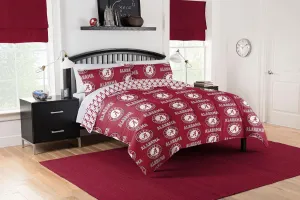 Northwest Officially Licensed NCAA Alabama Crimson Tide Queen Bed in a Bag Set, 86' x 86', Red