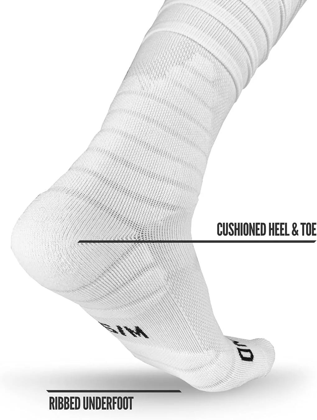 Nxtrnd XTD Scrunch Football Socks, Extra Long Padded Sport Socks for Men & Boys