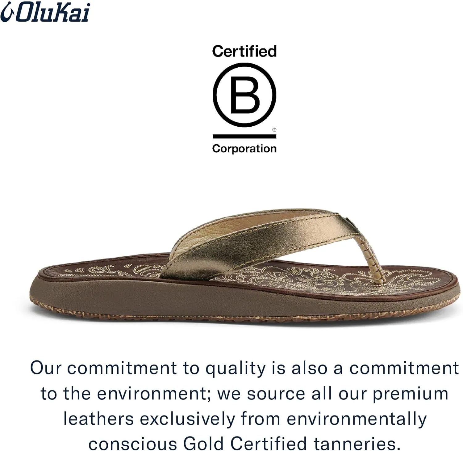 OLUKAI Paniolo Women's Premium Leather Sandals, Versatile & Unique Flip-Flop Slides, All-Day Comfort & Style