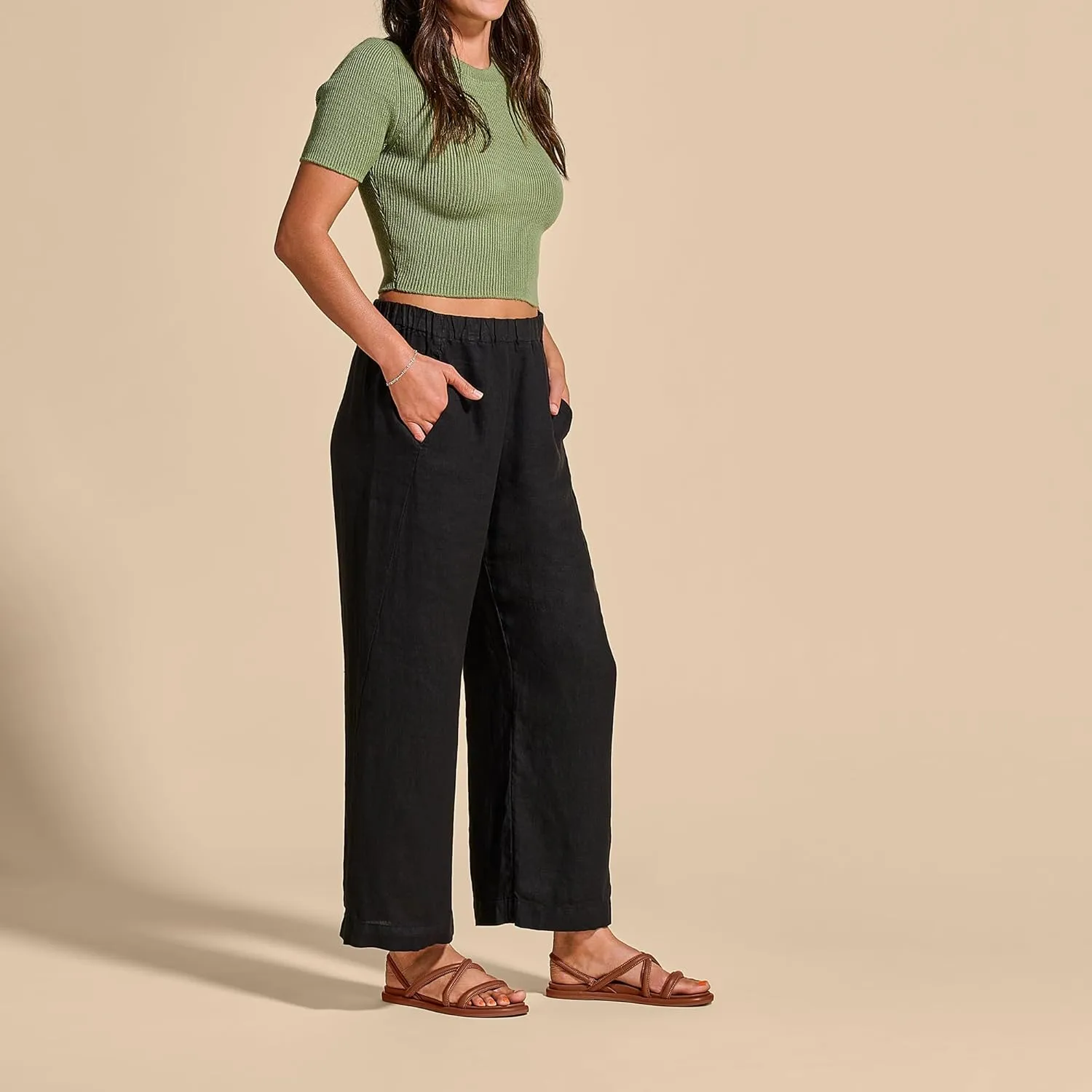 OLUKAI Tiare Women's Strappy Sandals, Premium Leather & Stylish Design, All-Day Comfort & Support