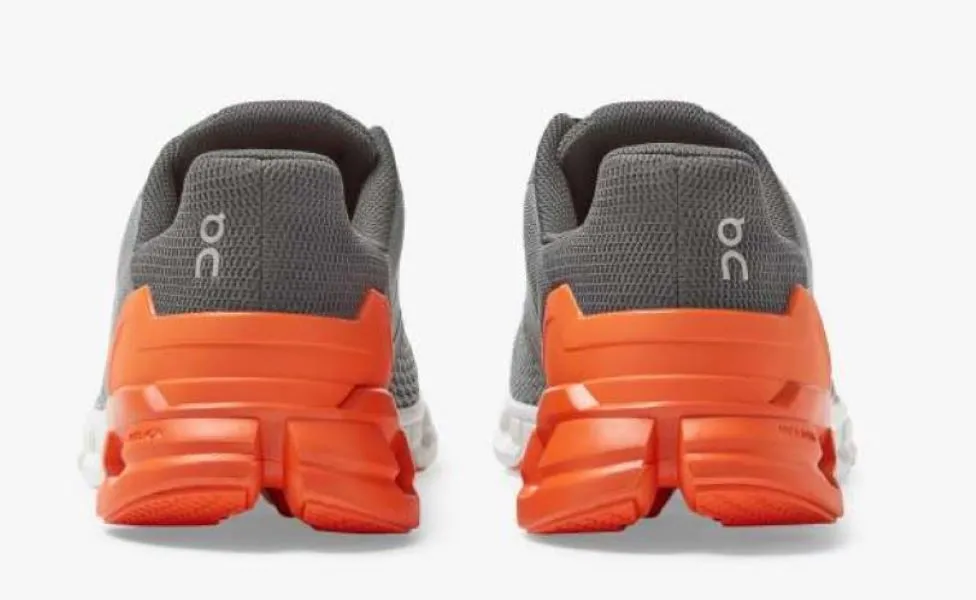 On Grey and Orange Cloudflyer Mens Running Shoes 21.99628