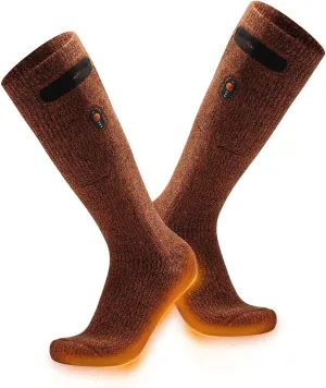 ORORO [Upgraded] Heated Socks for Men Women, Rechargeable Electric Socks for Cold Feet (Charger Not Included)
