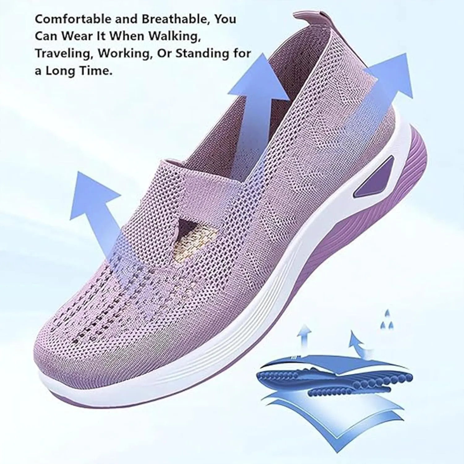 Orthowalkway Womens Shoes, Orthowalkway, Orthowalk, Flat Sandals, Women-Adults, Casual, Black, Size 6