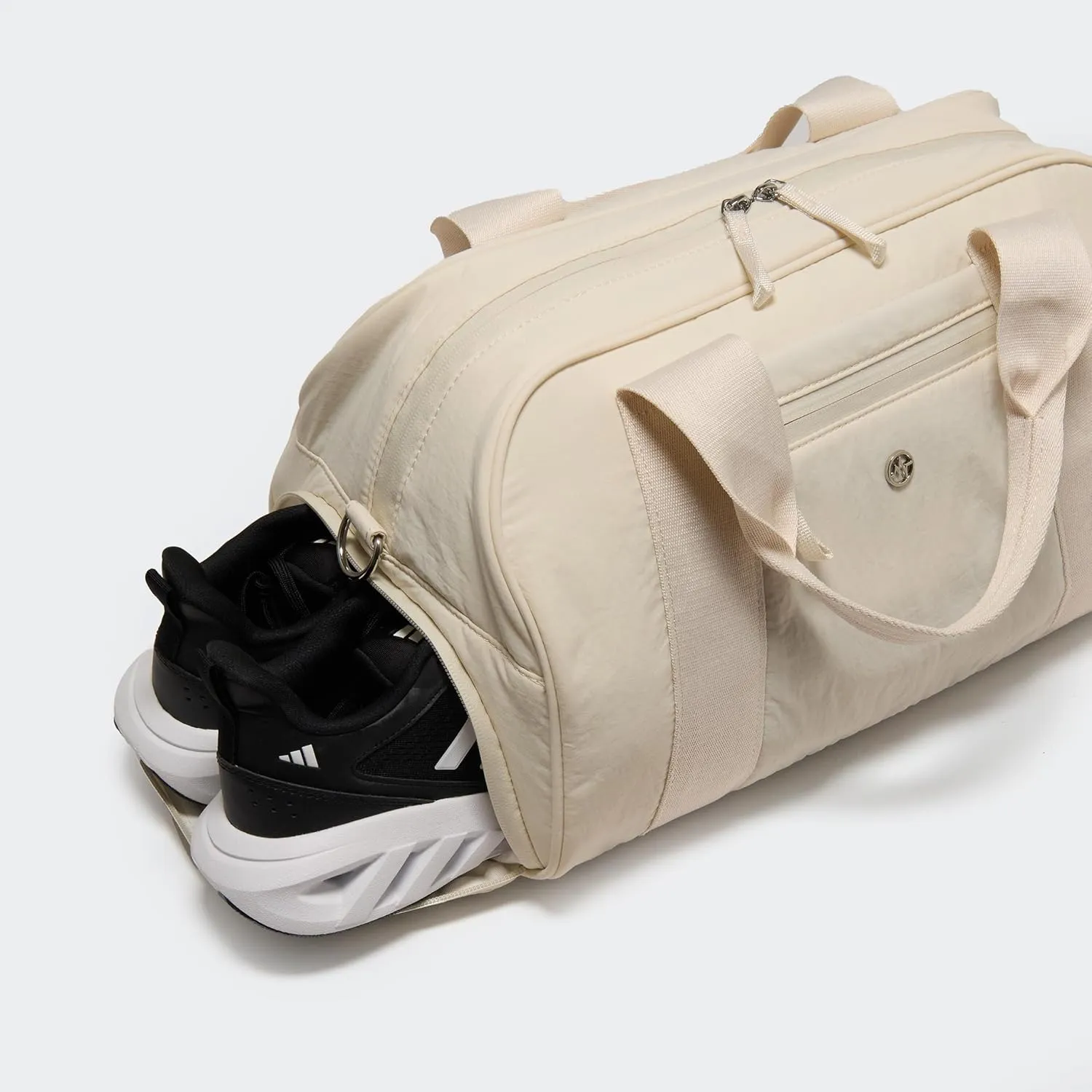 Pander 23L Small Gym Duffel Bag with Shoe Compartment, Versatile Gym and Travel Companion, Spacious, and Organized - Ideal for Active Lifestyles (White Opal)