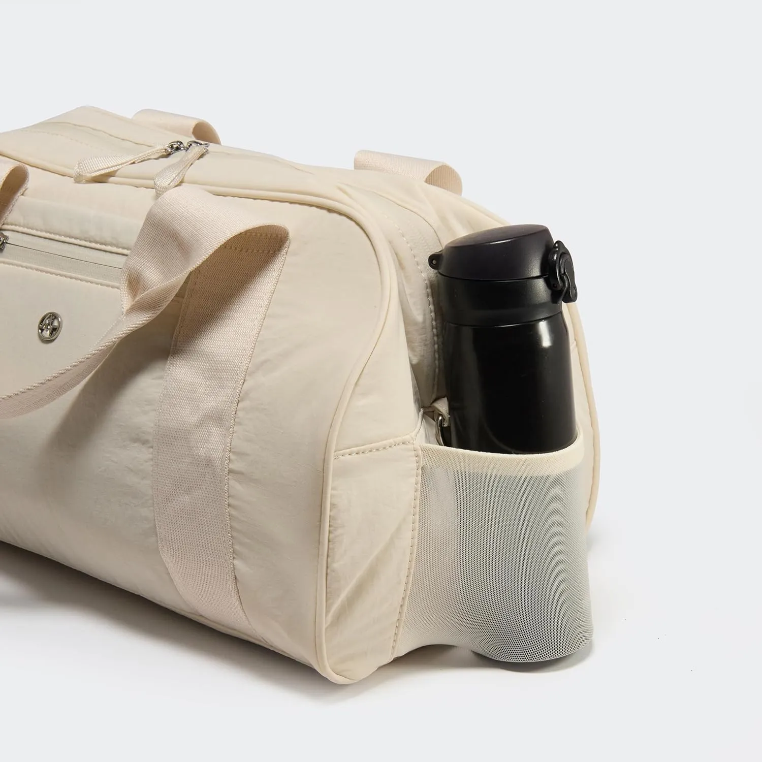 Pander 23L Small Gym Duffel Bag with Shoe Compartment, Versatile Gym and Travel Companion, Spacious, and Organized - Ideal for Active Lifestyles (White Opal)