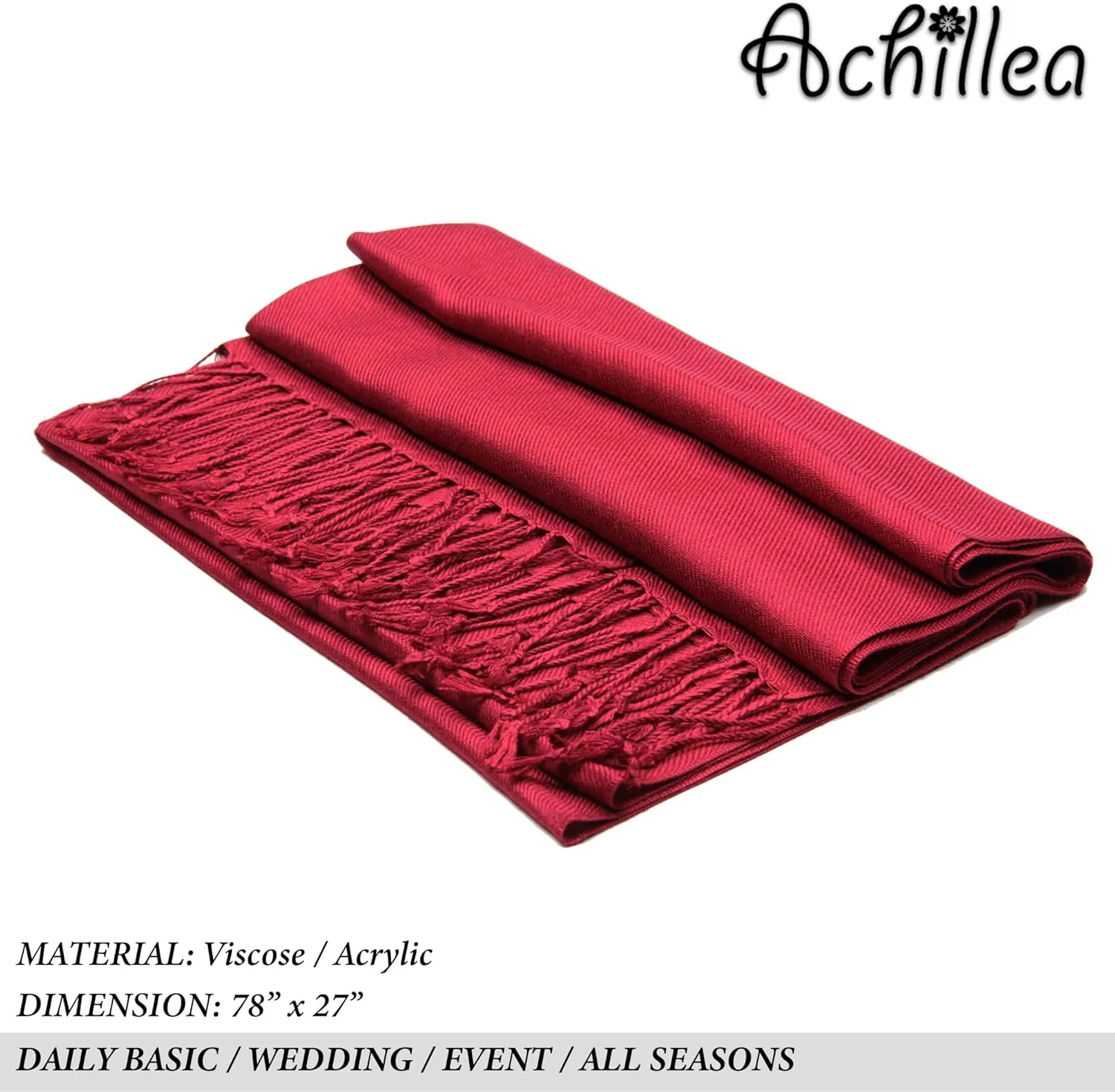 Pashmina Scarf for Women, Shawls and Wraps for Evening Dresses, Wedding, Bridesmaids, All Year Round Scarf for Formal or Casual Wear