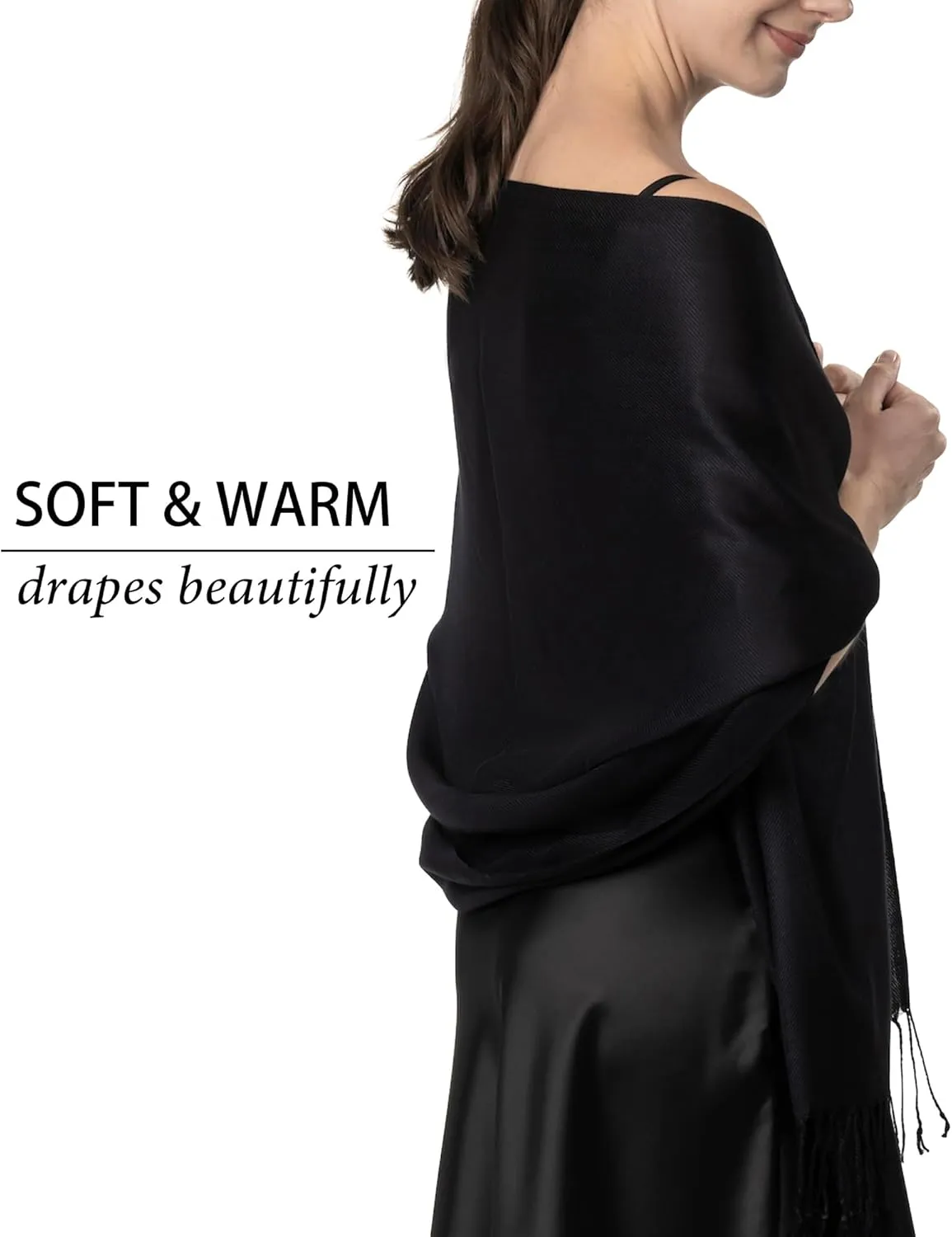 Pashmina Scarf for Women, Shawls and Wraps for Evening Dresses, Wedding, Bridesmaids, All Year Round Scarf for Formal or Casual Wear