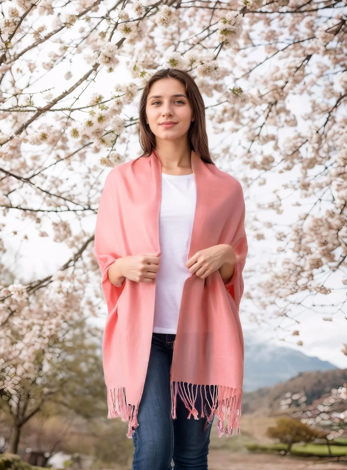 Pashmina Scarf for Women, Shawls and Wraps for Evening Dresses, Wedding, Bridesmaids, All Year Round Scarf for Formal or Casual Wear