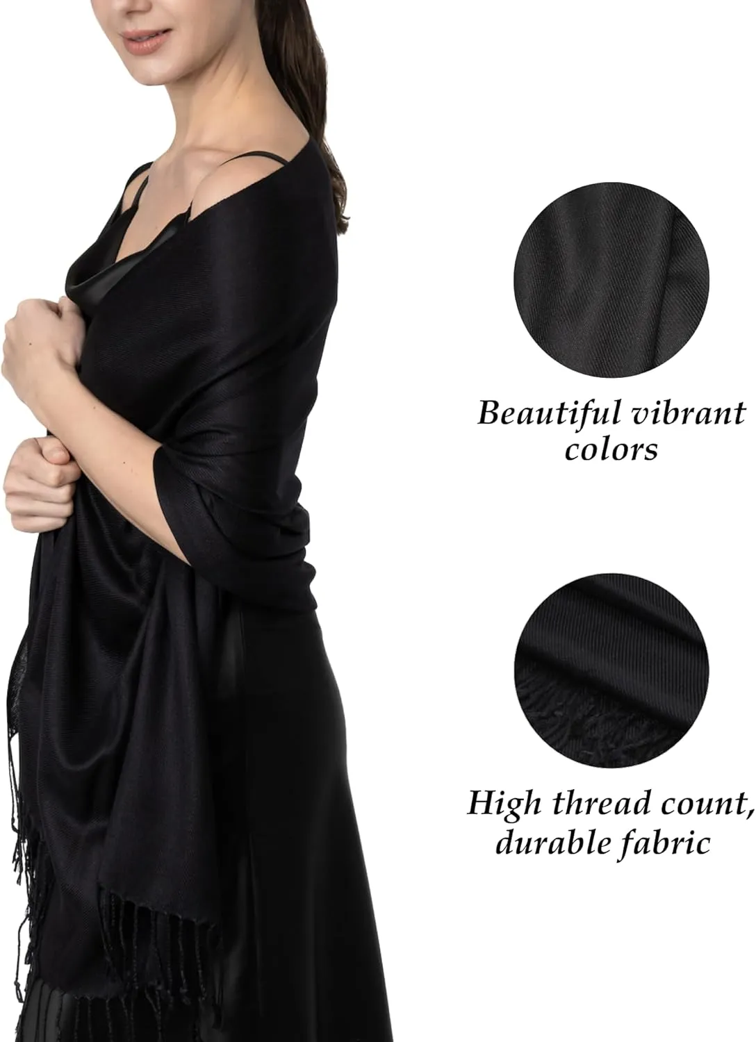 Pashmina Scarf for Women, Shawls and Wraps for Evening Dresses, Wedding, Bridesmaids, All Year Round Scarf for Formal or Casual Wear