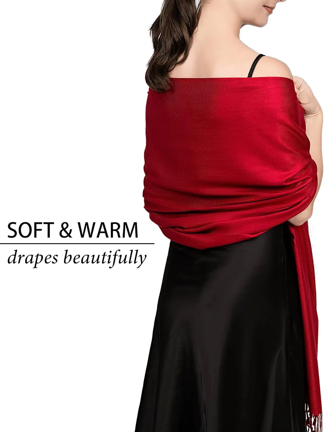 Pashmina Scarf for Women, Shawls and Wraps for Evening Dresses, Wedding, Bridesmaids, All Year Round Scarf for Formal or Casual Wear