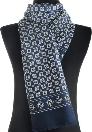 Pavlovo Posad Wool Scarf for Men 11x55'' (27x140 cm) 100% Wool Men’s Shawl