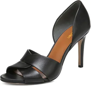 Pazzion Women Sexy Open Almond Toe High Heeled D'Orsay Pumps Slip On Stiletto Heel Two Pieces Sandals Versatile Party Evening Shoes Size 4-16 US
