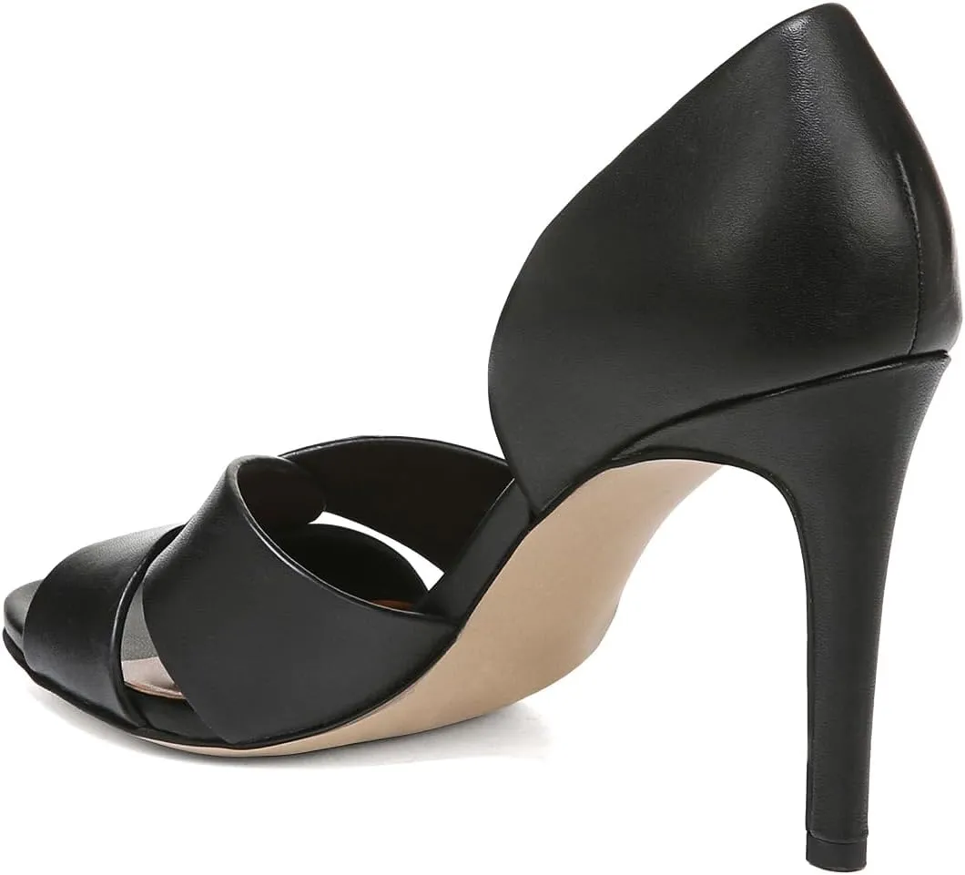 Pazzion Women Sexy Open Almond Toe High Heeled D'Orsay Pumps Slip On Stiletto Heel Two Pieces Sandals Versatile Party Evening Shoes Size 4-16 US