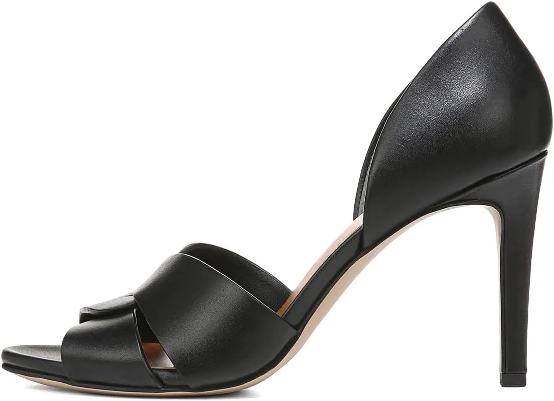 Pazzion Women Sexy Open Almond Toe High Heeled D'Orsay Pumps Slip On Stiletto Heel Two Pieces Sandals Versatile Party Evening Shoes Size 4-16 US