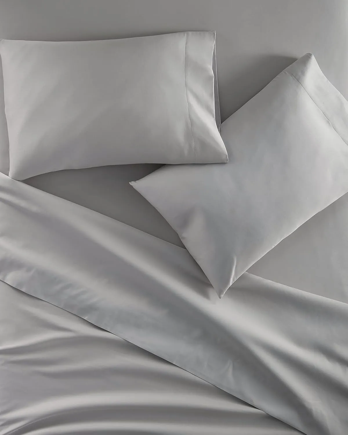Peacock Alley Emily Sheet Sets - 100% Egyptian Cotton, 500 Thread Count Sateen Sheets for All Seasons - Dream at Home Collection - Queen, Tin