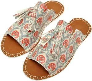 Personalize Your Life Pine - Printed Flat Slide Slippers - Tassel Detail - Everyday Fashion - Chic, Elegant, and Casual Style - Vegan, Environmentally Friendly and Handmade - Breathable Content