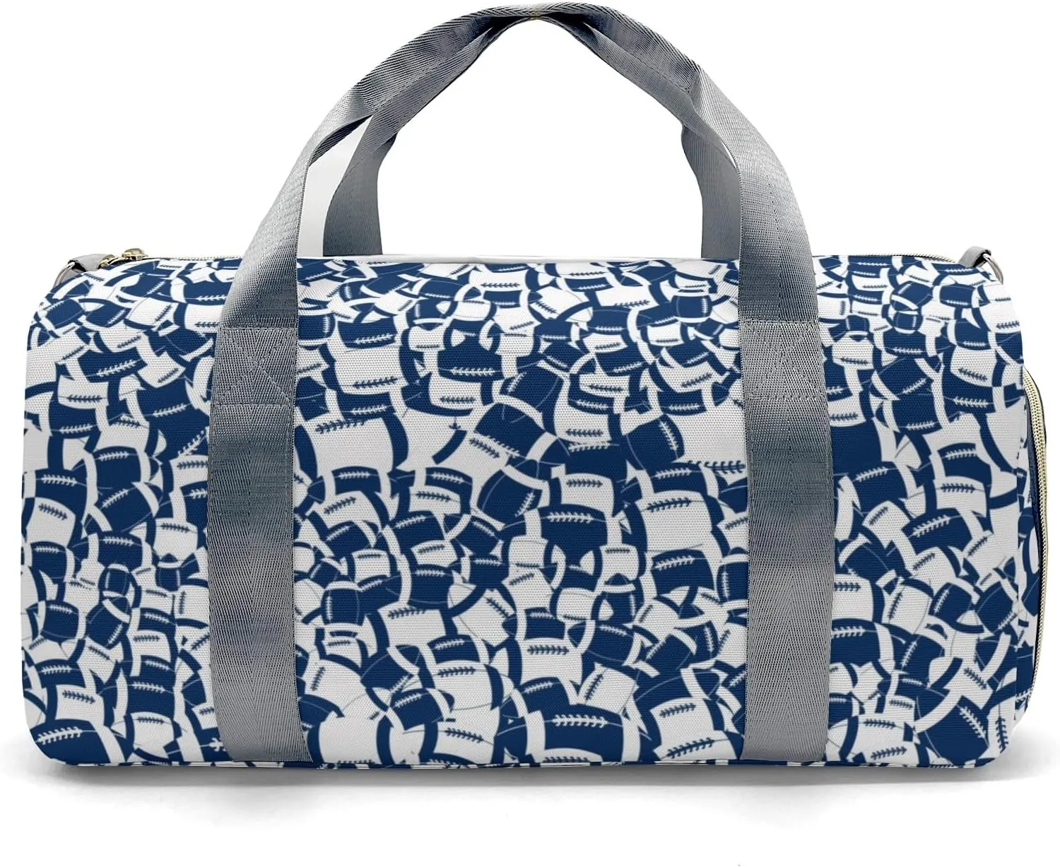 Personalized Name Sports Player Duffel Bags American Football Blue Navy Travel Perform Training Casual Bag