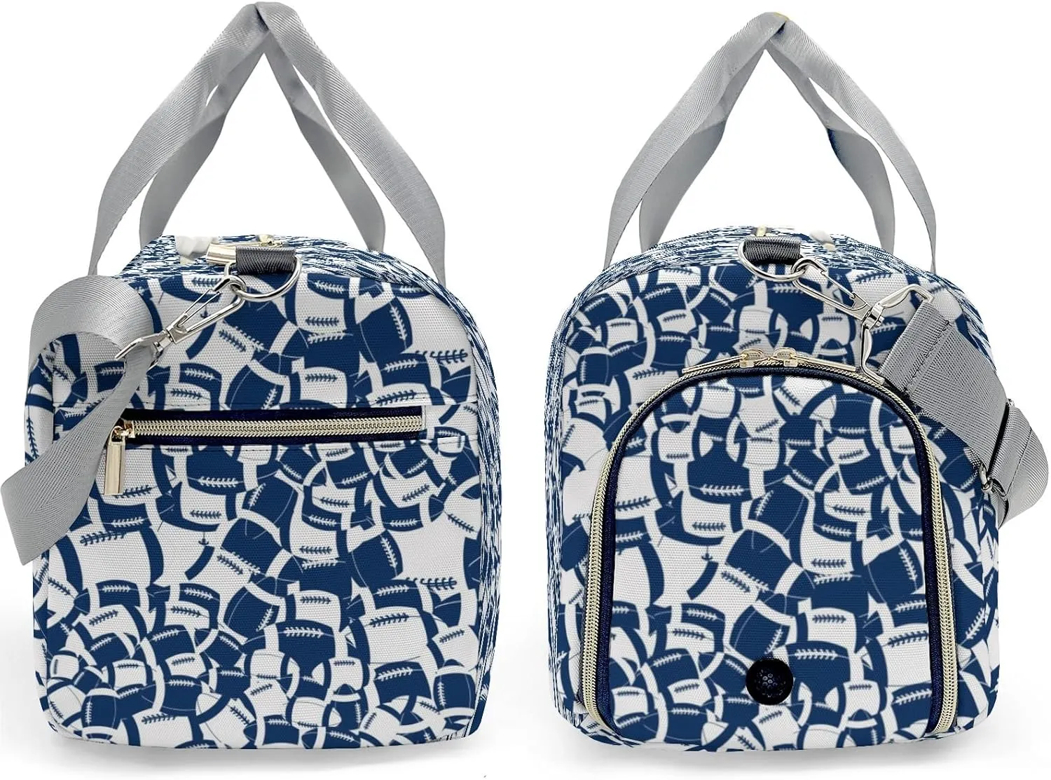 Personalized Name Sports Player Duffel Bags American Football Blue Navy Travel Perform Training Casual Bag