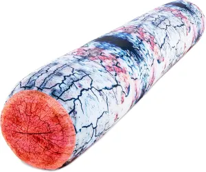 PILLOWY Log Platanus Microbead Body Pillow - Straight Long Pillows for Comfort or Use During Pregnancy- Spandex 85% / Nylon 15% - Spongy Cooling Hypoallergenic Outer Fabric - 50" X 8" - Side Sleepers