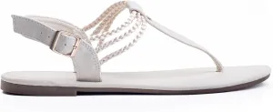 Plaka Rappel Women's Flat Sandals - Stylish and Dressy Womens Thong Sandals with Adjustable Buckle, Comfortable Strappy Rope Summer Sandals