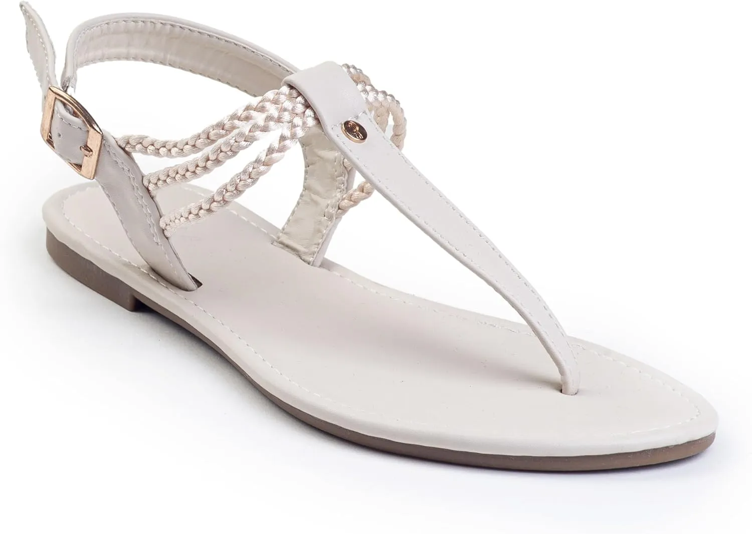Plaka Rappel Women's Flat Sandals - Stylish and Dressy Womens Thong Sandals with Adjustable Buckle, Comfortable Strappy Rope Summer Sandals