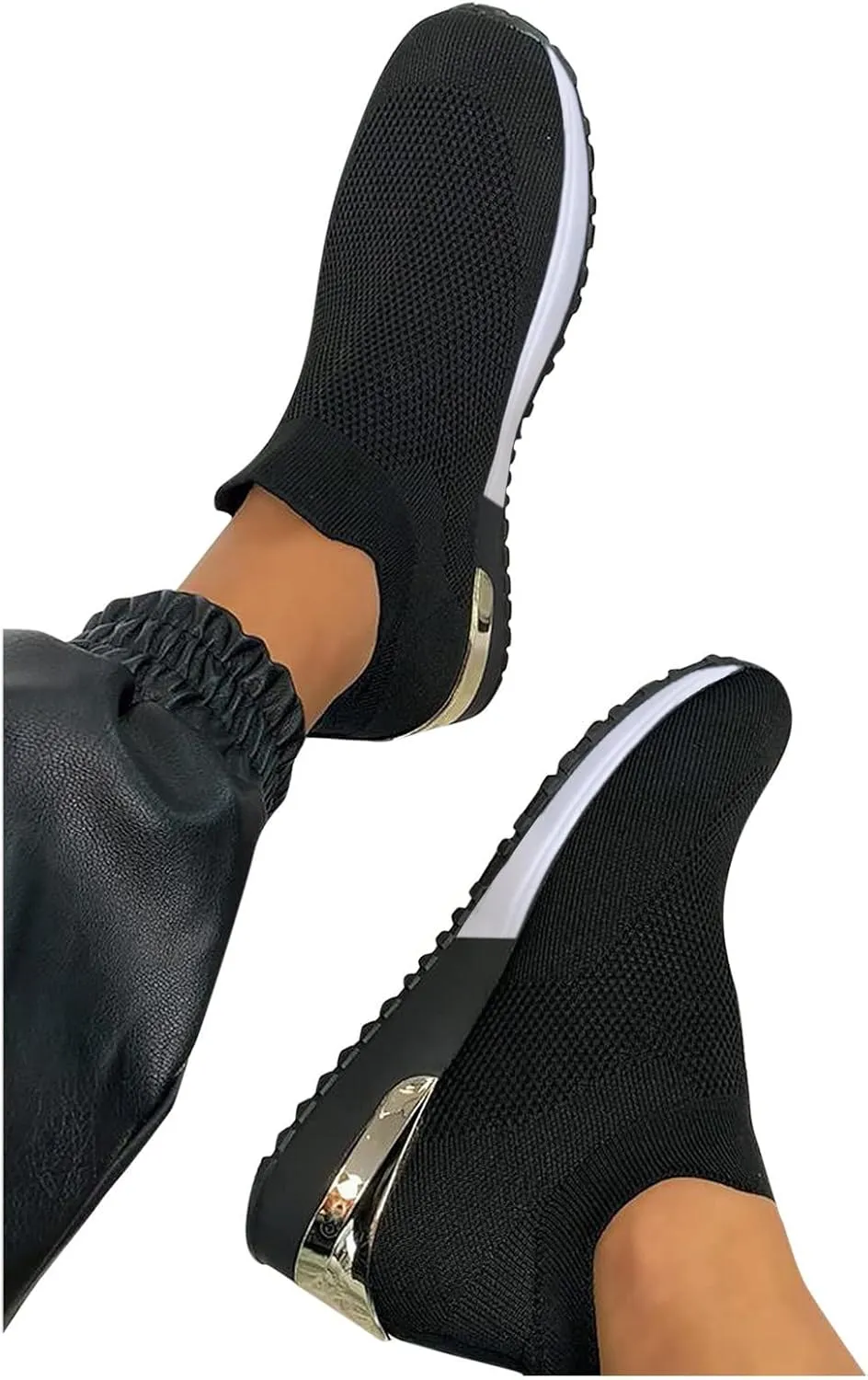 Plantar Fasciitis Shoes Women Non Slip Zapatos Ortopedicos para Mujer De Vestir All Black Platform Tennis Shoes for Women Platform Sneakers for Women Zapatos Negros para Embarazadas