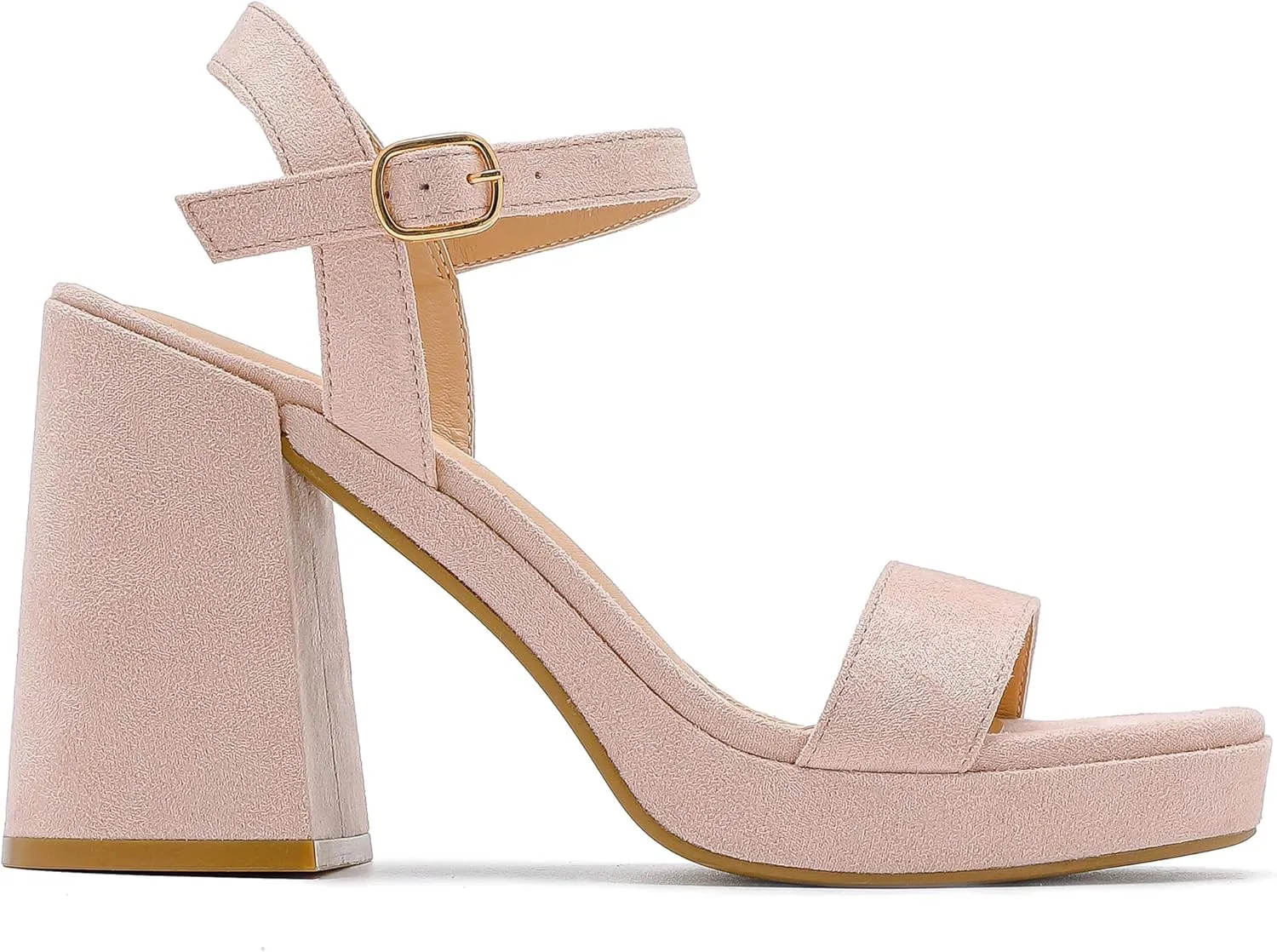 Platform Sandals Women Fashion Block Chunky Heeled Sandals Open Toe High Heels Evening Wedding Party Prom Dance Summer Ankle Strap Dress Shoes