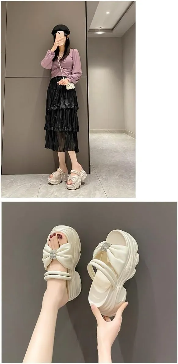 Platform Slippers Non-slip Height Up Fashion Girls Women Sandal Beach Outdoor Sandals