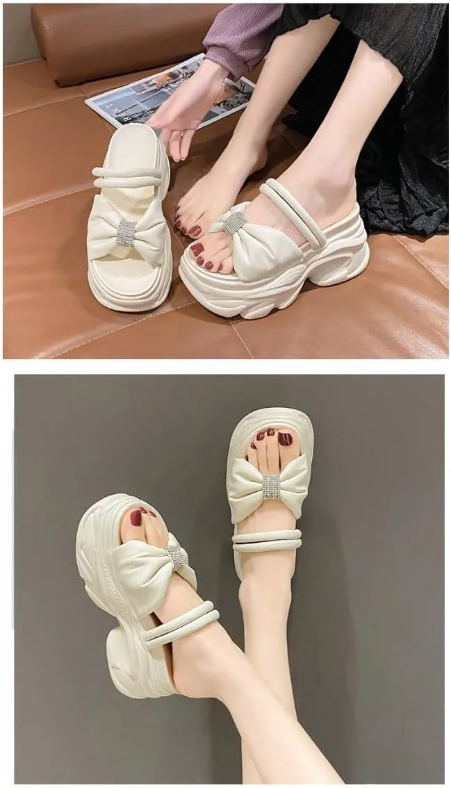 Platform Slippers Non-slip Height Up Fashion Girls Women Sandal Beach Outdoor Sandals